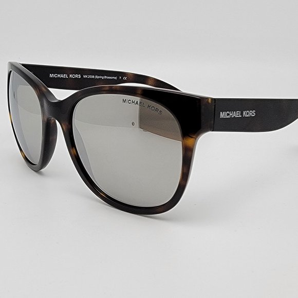 Michael Kors MK2038 Spring Blossoms 32076G Tortoise Frame Silver Lens Sunglasses - Picture 3 of 14